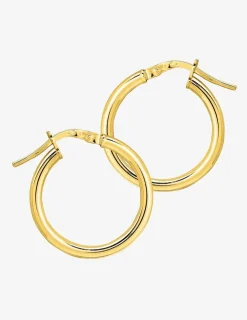 Boucles d'oreilles créoles or jaune 750 ‰ diamètre ext 15 mm SO OR