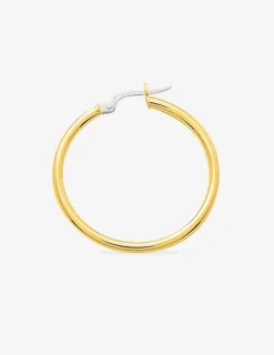 Boucles d'oreilles créoles or jaune 750 ‰ diamètre ext 25 mm fil 2 mm SO OR