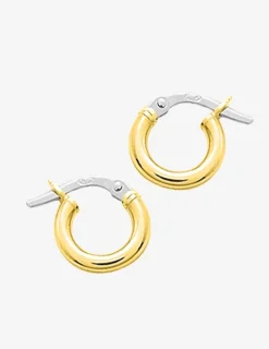 Boucles d'oreilles créoles or jaune 750 ‰ diamètre ext 6 mm fil 2 mm SO OR