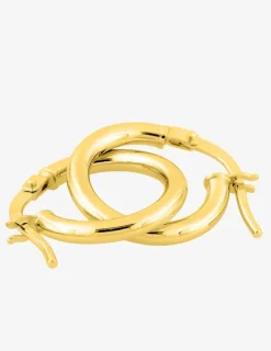 Boucles d'oreilles créoles or jaune 750 ‰ diamètre ext 10 mm fil 2 mm SO OR