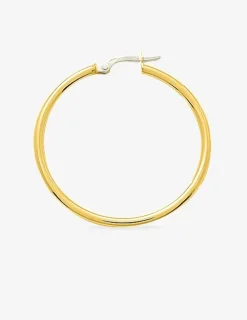 Boucles d'oreilles créoles or jaune 750 ‰ diamètre ext 30 mm fil 2 mm SO OR