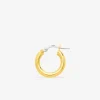 Boucles d'oreilles créoles lisses or jaune 750 ‰ diamètre ext 10 mm SO OR