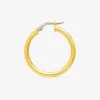 Boucles d'oreilles créoles lisses or jaune 750 ‰ diamètre ext 20 mm SO OR