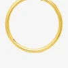 Boucles d'oreilles créoles lisses or jaune 750 ‰ diamètre ext 35 mm SO OR