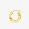 Boucles d'oreilles créoles lisses or jaune 750 ‰ diamètre ext 10 mm, fil 3 mm SO OR