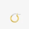 Boucles d'oreilles créoles or jaune 750 ‰ diamètre 8 mm SO OR