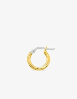 Boucles d'oreilles créoles or jaune 750 ‰ diamètre 8 mm SO OR