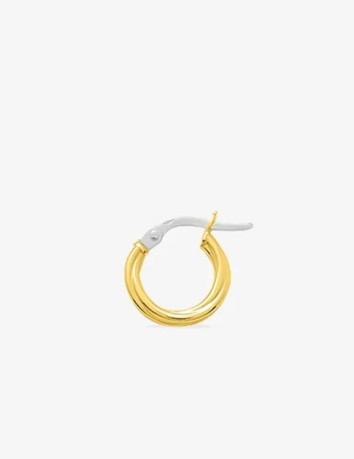 Boucles d'oreilles créoles or jaune 750 ‰ diamètre 8 mm SO OR