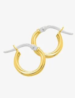 Boucles d'oreilles créoles or jaune 750 ‰ diamètre 8 mm SO OR