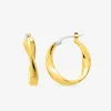 Boucles d'oreilles créoles fantaisie or jaune 750 ‰ diamètre 13 mm SO OR
