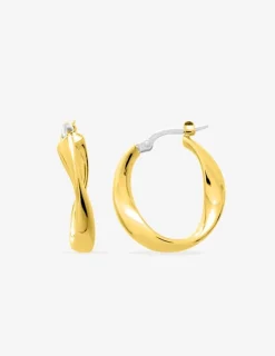 Boucles d'oreilles créoles fantaisie or jaune 750 ‰ diamètre 13 mm SO OR