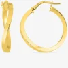 Boucles d'oreilles créoles or jaune 750 ‰ diamètre 18 mm SO OR