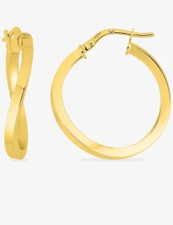 Boucles d'oreilles créoles or jaune 750 ‰ diamètre 18 mm SO OR