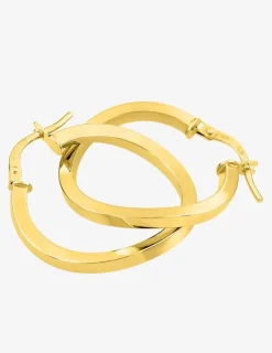 Boucles d'oreilles créoles or jaune 750 ‰ diamètre 18 mm SO OR