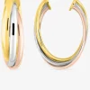 Boucles d'oreilles créoles 3 ors 750 ‰ SO OR