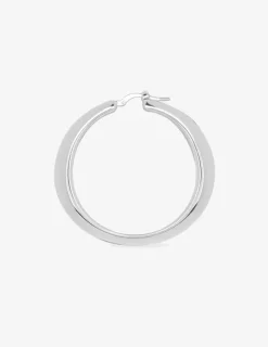 Boucles d'oreilles créoles électroformées en argent 925‰ rhodié SO OR
