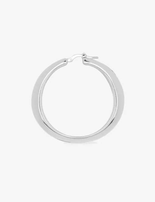 Boucles d'oreilles créoles électroformées en argent 925‰ rhodié SO OR