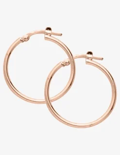 Boucles d'oreilles créoles 20 mm plaqué or rose fil 1,6 mm SO OR