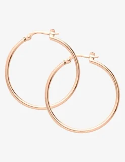 Boucles d'oreilles créoles 25 mm plaqué or rose fil 1,6 mm SO OR