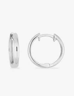 Boucles d'oreilles créoles en argent rhodié 925‰ 13 mm SO OR