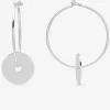 Boucles d'oreilles créoles motif rond argent 925‰ SO OR