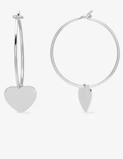 Boucles d'oreilles créoles motif cœur 20 mm argent 925‰ SO OR