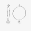 Boucles d'oreilles créoles motif cœur 15 mm argent 925‰ SO OR