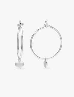 Boucles d'oreilles créoles motif cœur 15 mm argent 925‰ SO OR