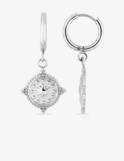 Boucles d'oreilles créoles pendantes en acier SO OR