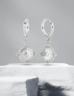 Boucles d'oreilles créoles pendantes en acier SO OR