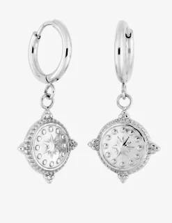 Boucles d'oreilles créoles pendantes en acier SO OR