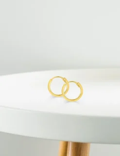 Boucles d'oreilles créoles or jaune 375 ‰ SO OR