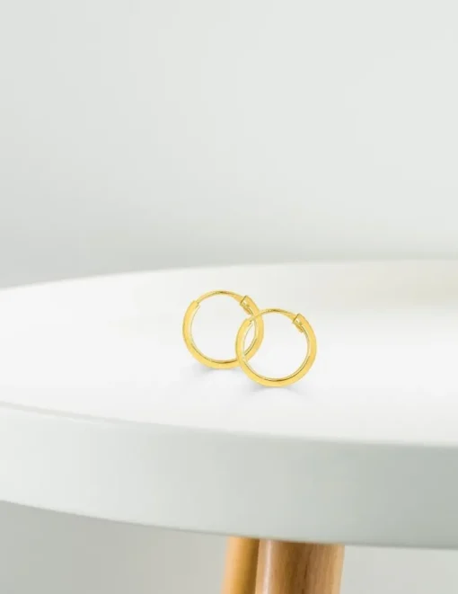 Boucles d'oreilles créoles or jaune 375 ‰ SO OR