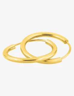 Boucles d'oreilles créoles 15 mm en or jaune 375‰ SO OR