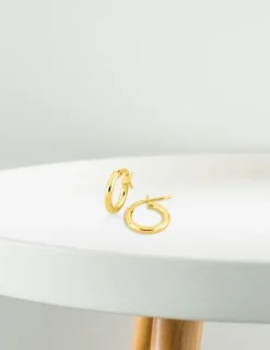 Boucles d'oreilles créoles 8 mm en or jaune 375‰ SO OR