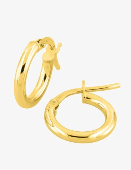 Boucles d'oreilles créoles 8 mm en or jaune 375‰ SO OR