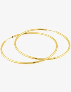 Boucles d'oreilles créoles 50 mm en or jaune 375‰ SO OR