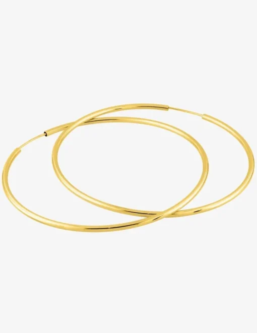 Boucles d'oreilles créoles 50 mm en or jaune 375‰ SO OR