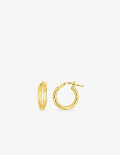 Boucles d'oreilles créoles 10 mm en or jaune 375‰ SO OR