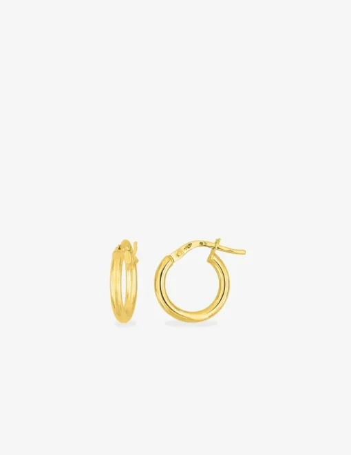 Boucles d'oreilles créoles 10 mm en or jaune 375‰ SO OR