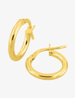 Boucles d'oreilles créoles 10 mm en or jaune 375‰ SO OR