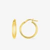 Boucles d'oreilles créoles 15 mm en or jaune 375‰ SO OR