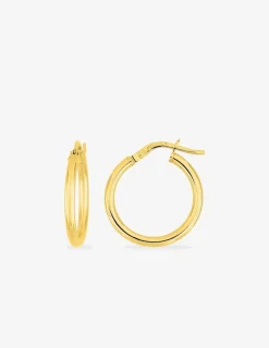 Boucles d'oreilles créoles 15 mm en or jaune 375‰ SO OR