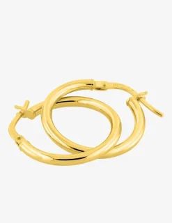 Boucles d'oreilles créoles 15 mm en or jaune 375‰ SO OR