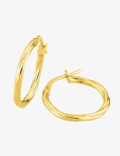Boucles d'oreilles créoles 15 mm en or jaune 375‰ SO OR