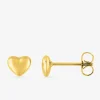 Boucles d'oreilles cœur acier doré SO OR