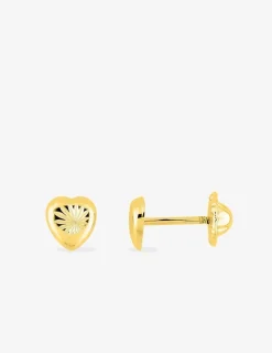 Boucles d'oreilles cœur or jaune 375‰ SO OR