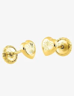 Boucles d'oreilles cœur or jaune 375‰ SO OR