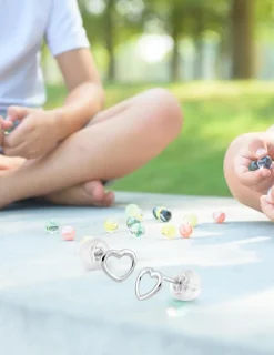 Boucles d'oreilles cœurs or blanc 375‰ SO OR