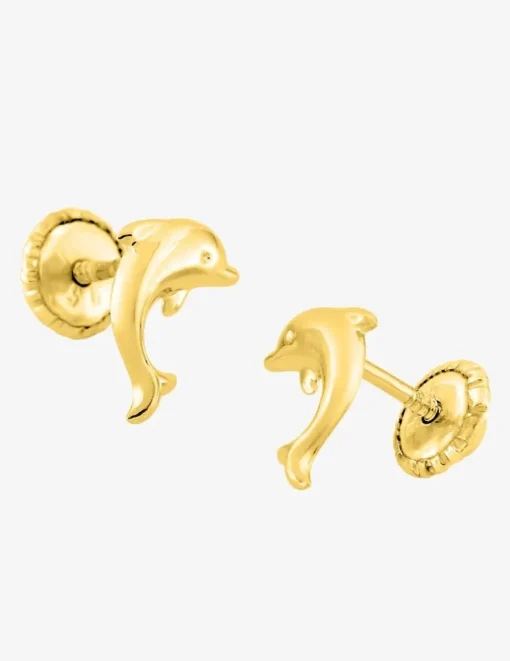 Boucles d'oreilles dauphin or jaune 375‰ SO OR